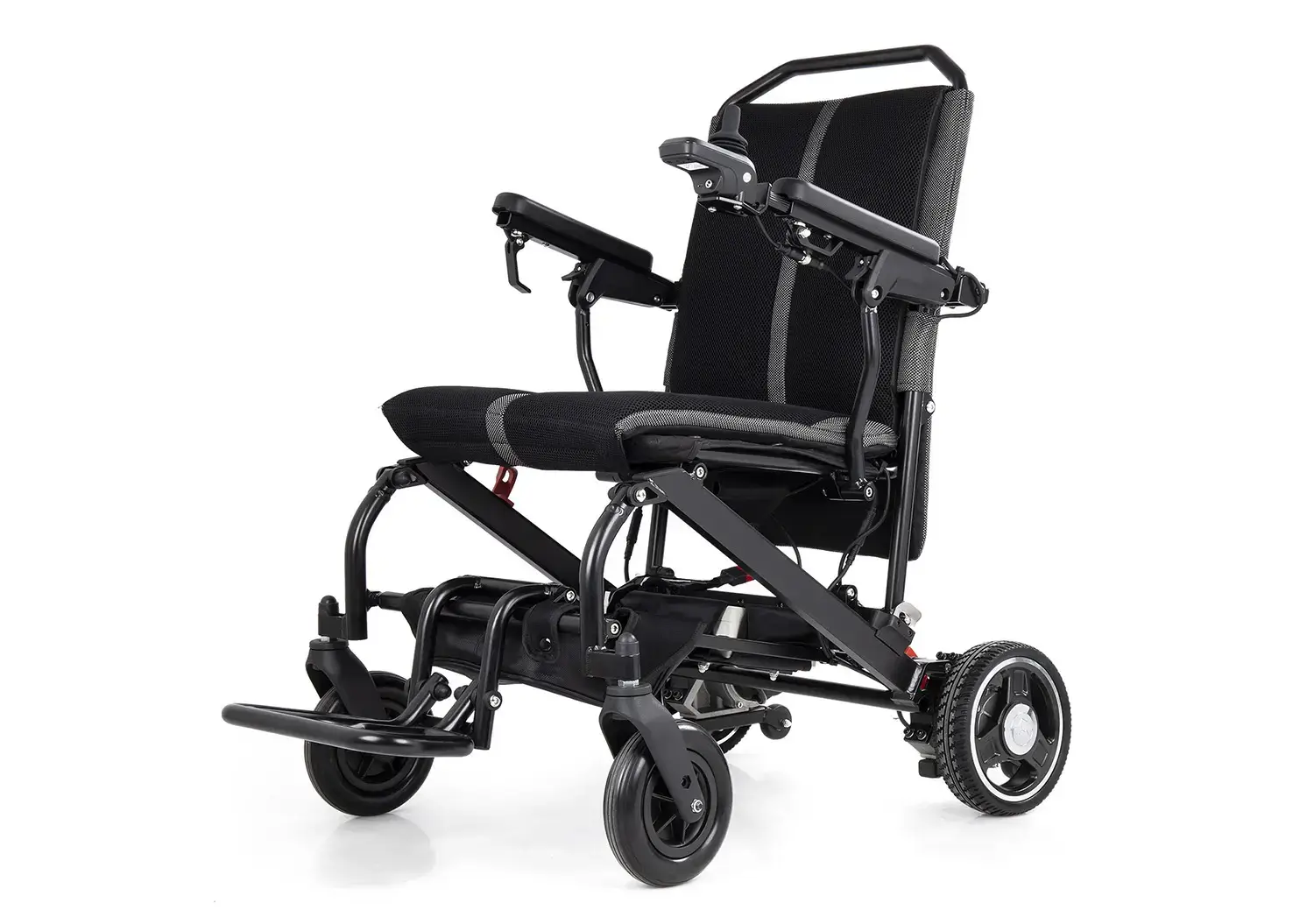 ultra-light folding electric wheelchair | equipped with dual 180w brushless motors - model ye145c