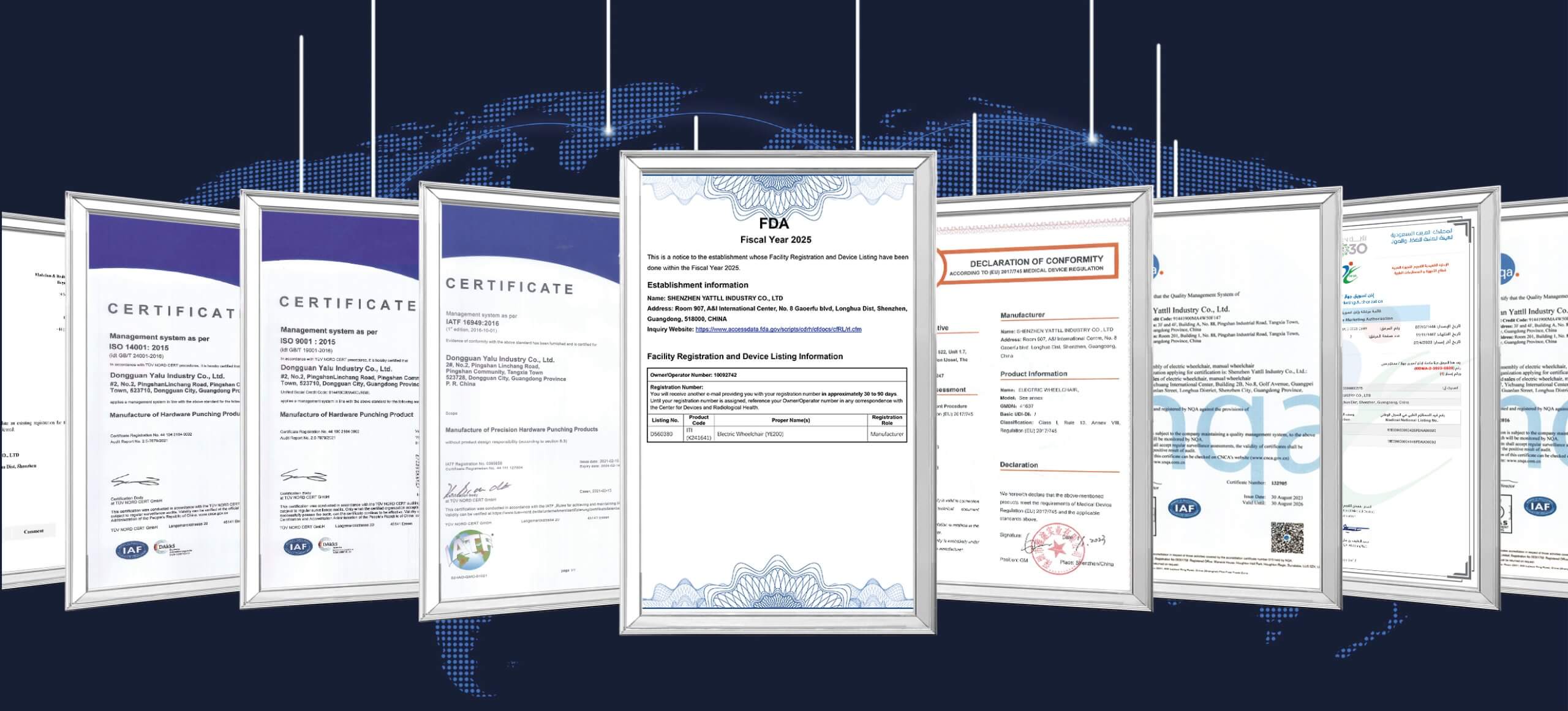 YATTLL certificate documents supplied for review