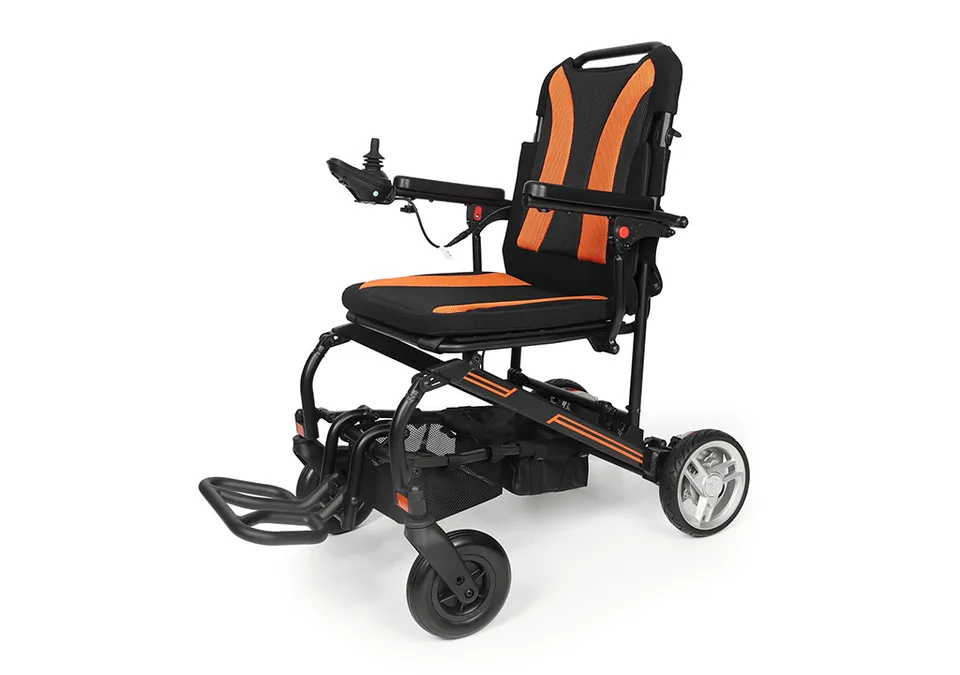 Foldable Electric Wheelchair YEAZ1 (Orange Color)